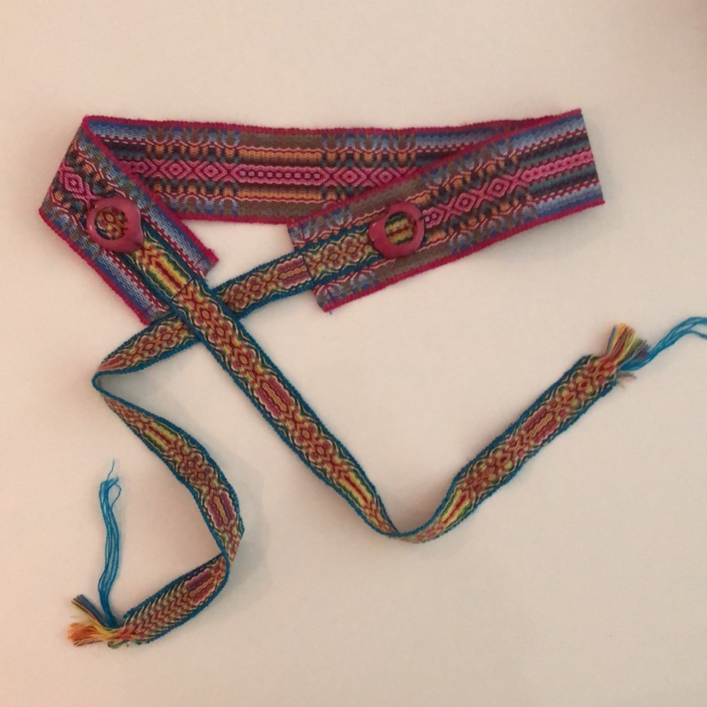 Colourful woven belt